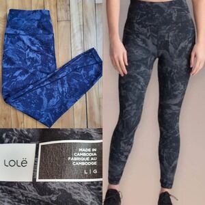 Lolë Gray‎ Marble Leggings | Size L
